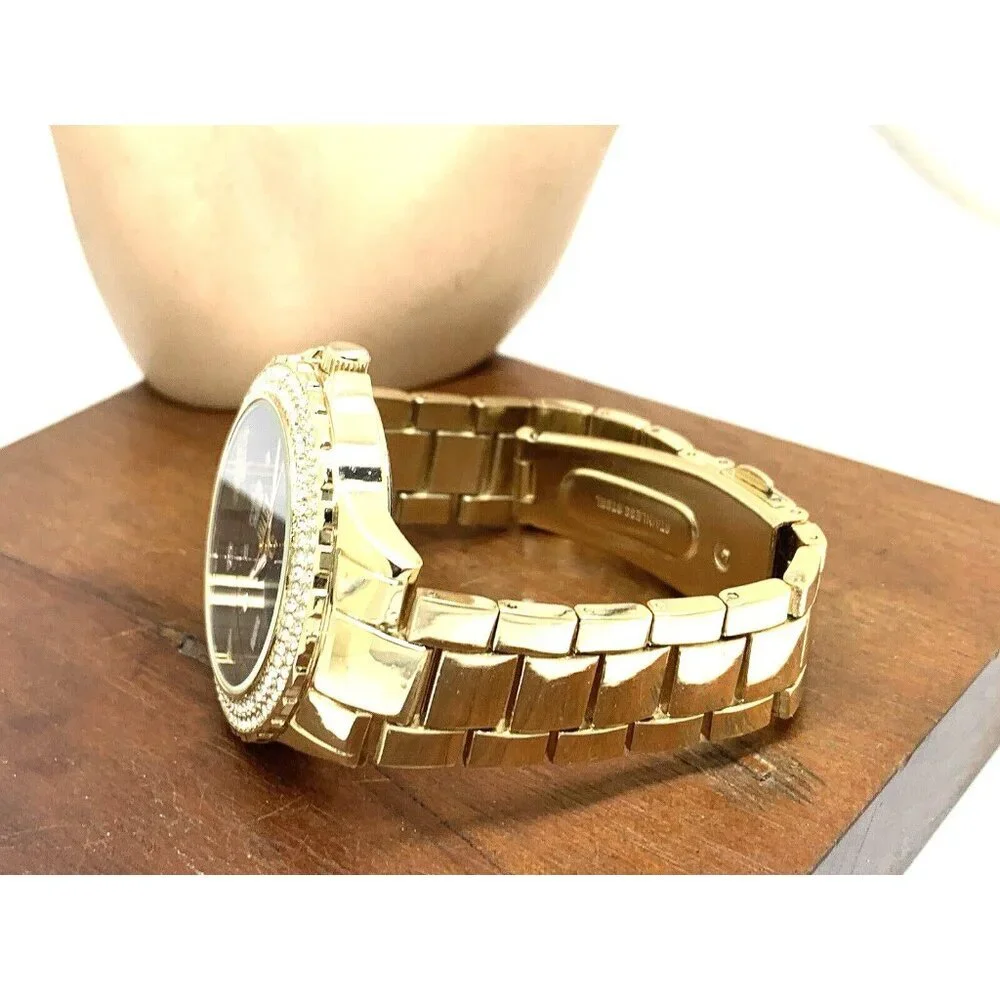 Juicy By Juicy Couture Women's Watch JC/5000 Quartz Black Gold Tone Steel 38mm